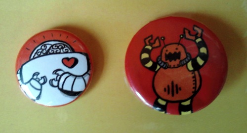 Robot buttons.